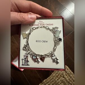 NIB Disney Nightmare Before Christmas Silver Plated Bracelet